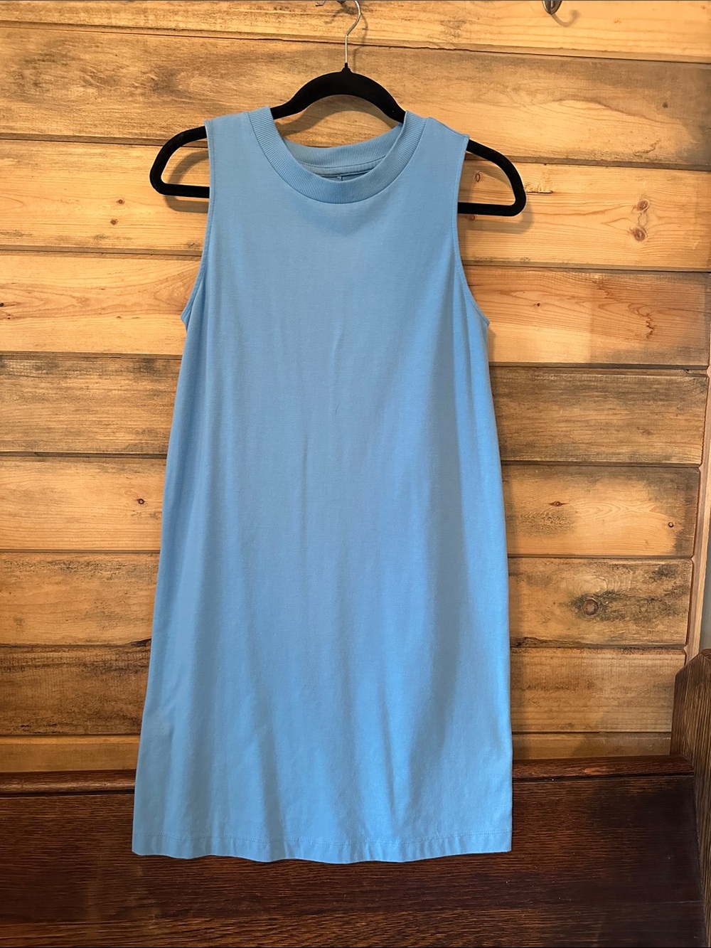 a new day Light Blue Sleeveless Midi Shift Dress